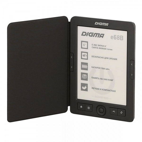 Электронная книга DIGMA E68B 4 ГБ черный обложка